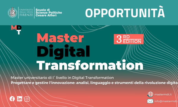 Prorogata la scadenza per le iscrizioni al Master in Digital Transformation