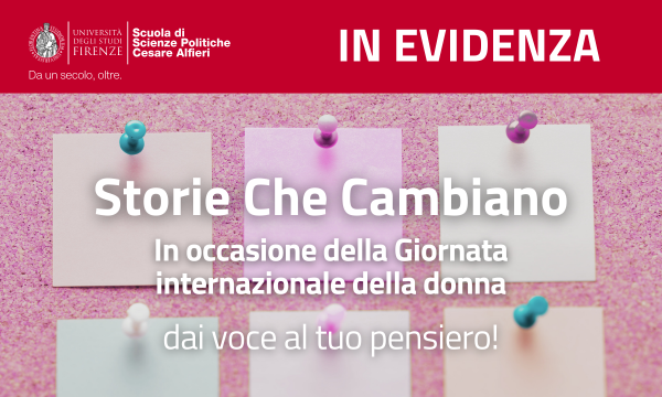 Storie che cambiano. Scienze Politiche per l'8 marzo